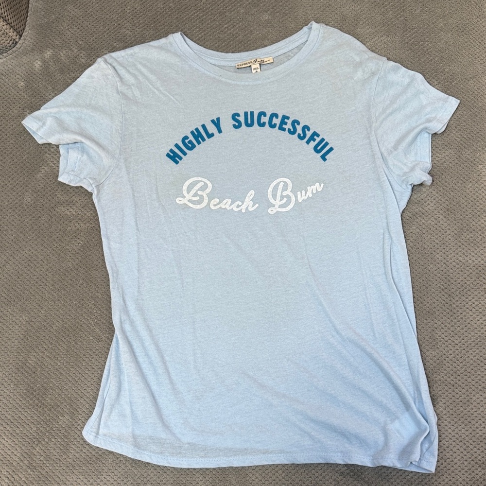 Express Sky Blue Graphic Tee